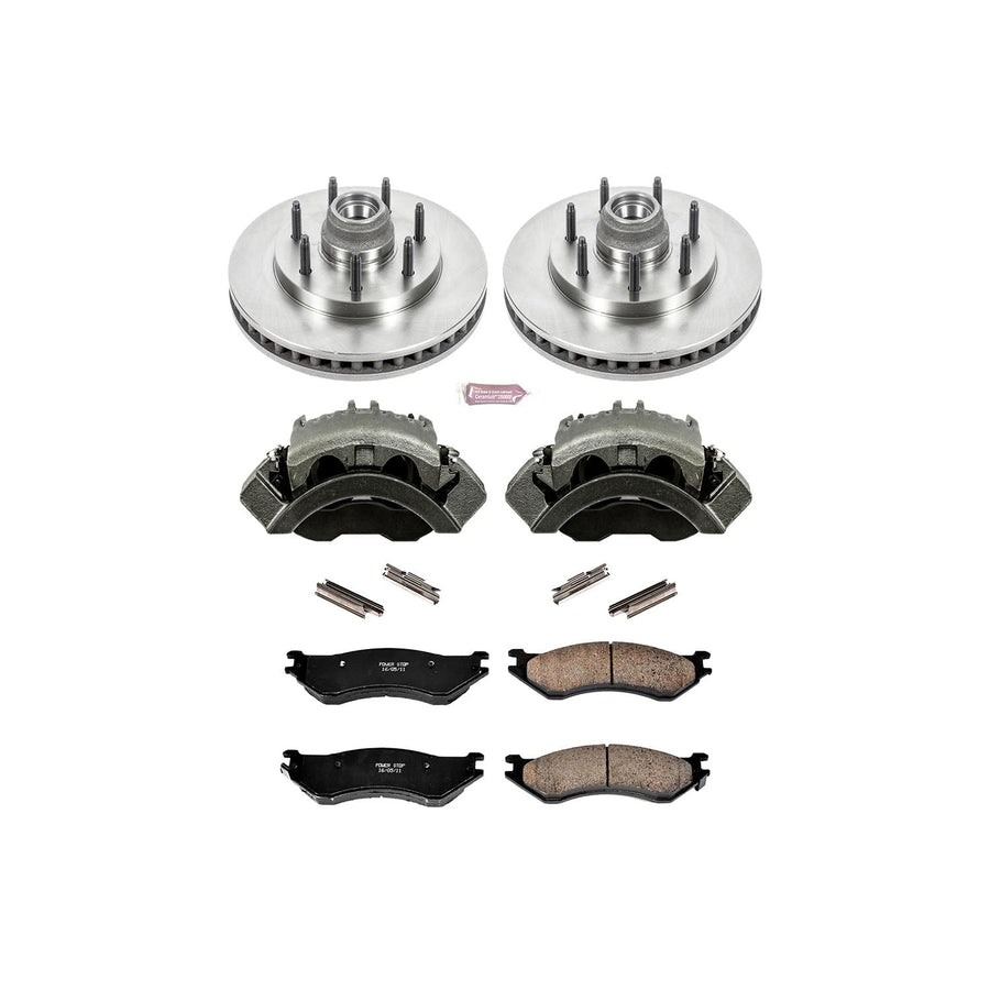 Power Stop KCOE5138 1-Click OE Replacement Brake Kit with Calipers For Ford F-150 2000-2003, Ford F-150 Heritage 2004, Ford F-250 1997-1999 [Model Specific]