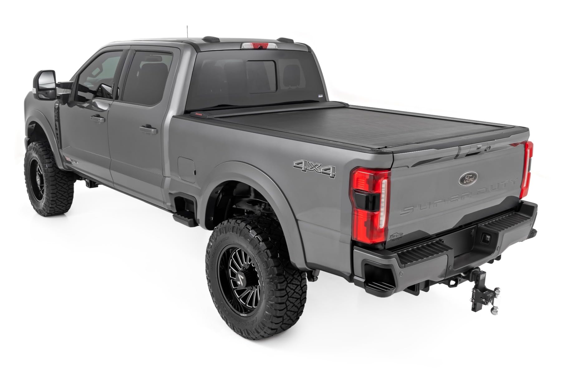 Rough Country Tonneau Retractable Truck Bed Cover for Ford F-250 & F-350 Super Duty (2017-2025) - Fits 6'10 (81.9") Bed, Weather-Resistant, Sleek Sliding Design