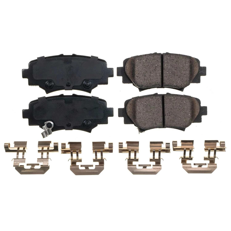 Rear Brake Kit Power Stop For Mazda 3 2014-18 | Mazda 3 Sport 2014-16 - Ceramic Brake Pads With Installation Hardware, 17-1729