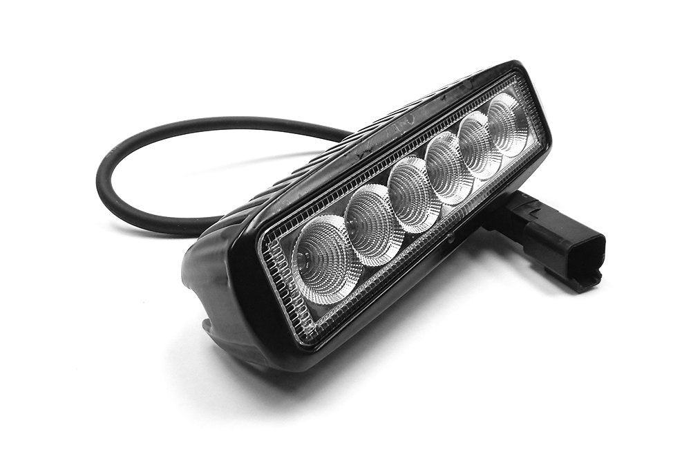 6" Southern Truck 72006 18W LED Flood Light Bar (DT Harness 79900/2,880 Lumens), chrome series