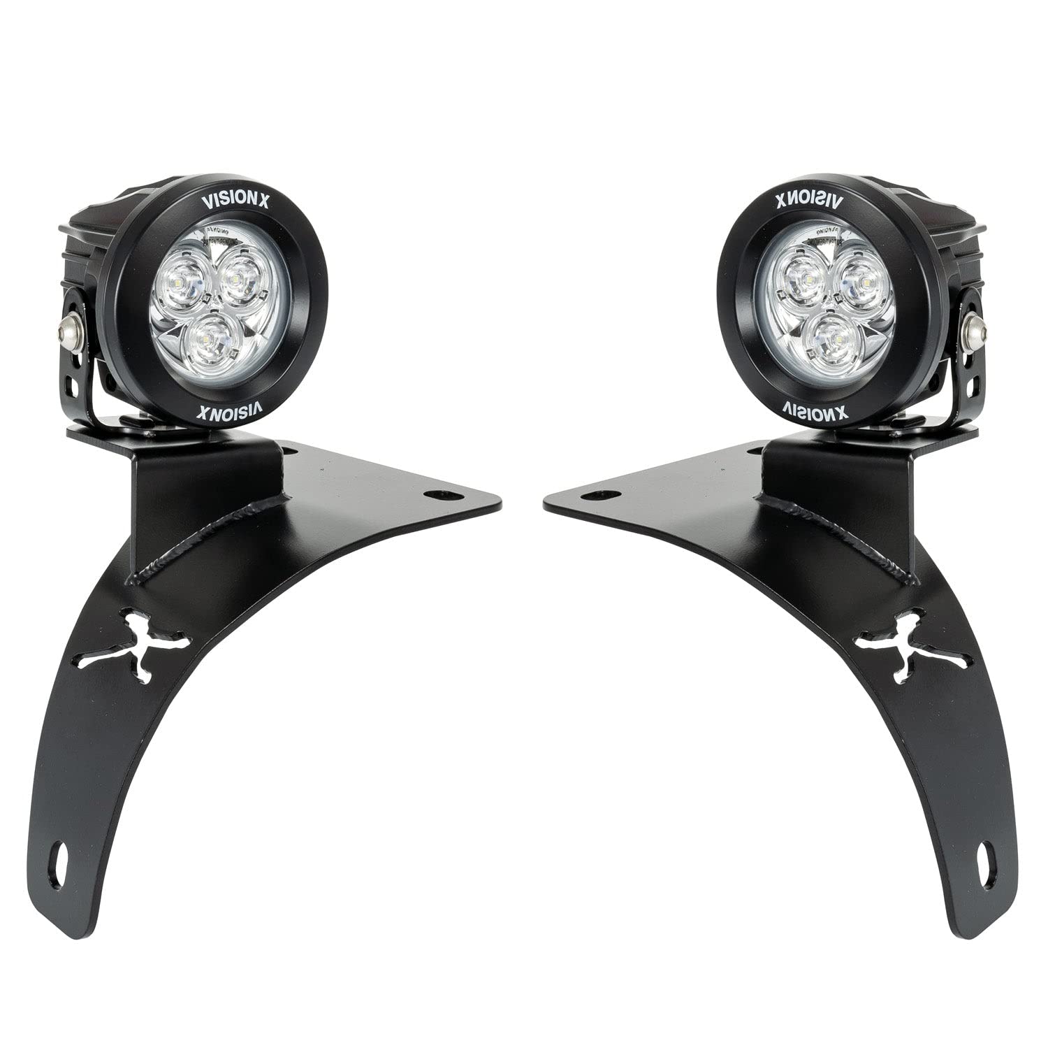 Vision X 18+ Lighting Jeep JL / 20+ JT Cowl Light KIT W/ (2) 3.7" CG2 Multi-LED Broad SPOT