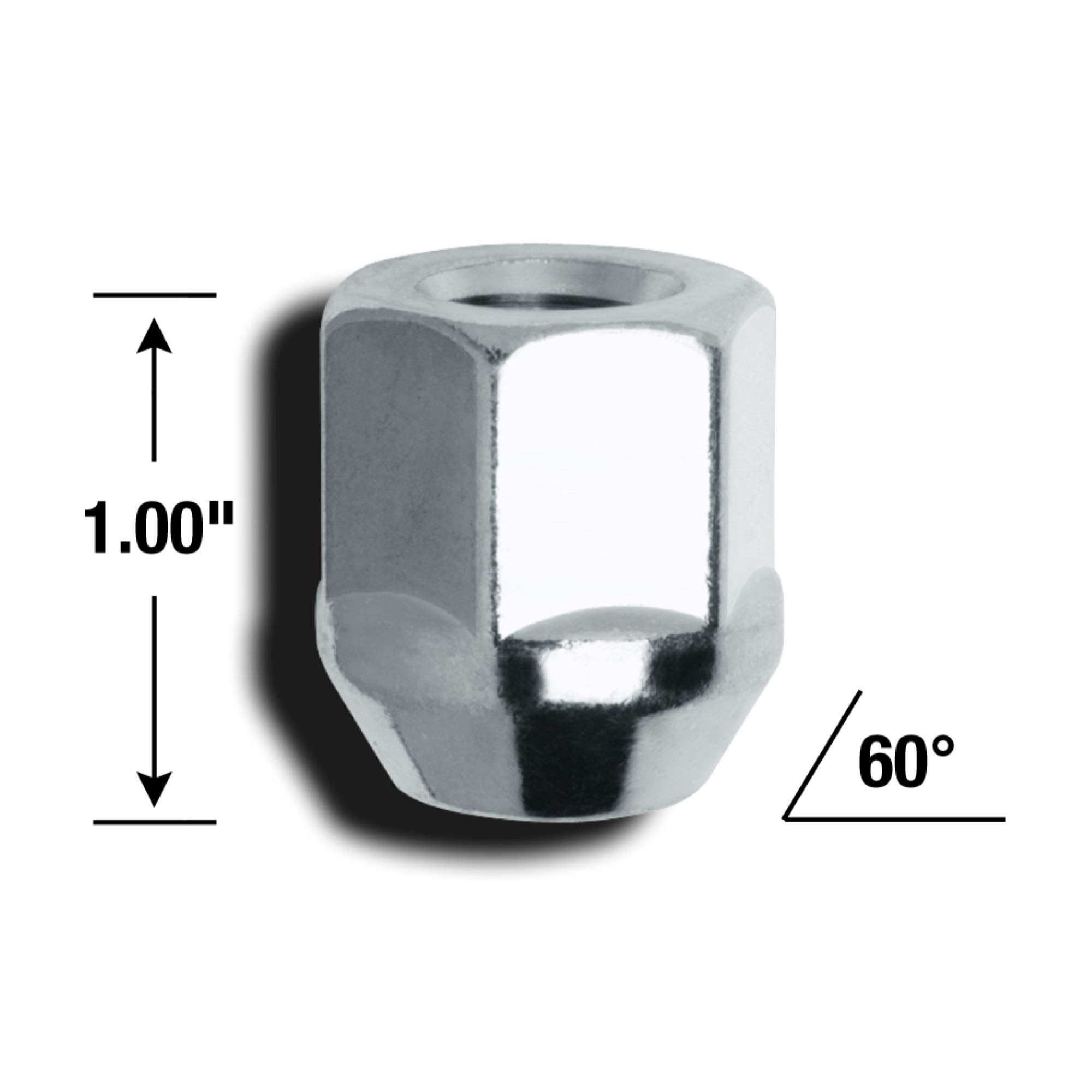 Gorilla 90088 Automotive Acorn Bulge Open End Chrome Lug Nuts (1/2" Thread Size)