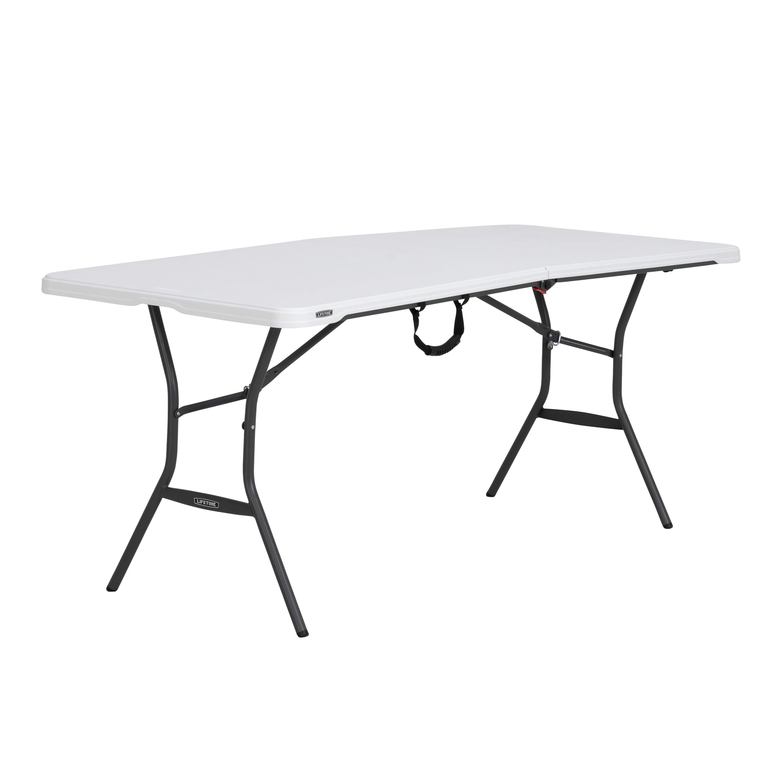 6-Foot Lifetime Fold in Half Table, Light Commercial, White Granite