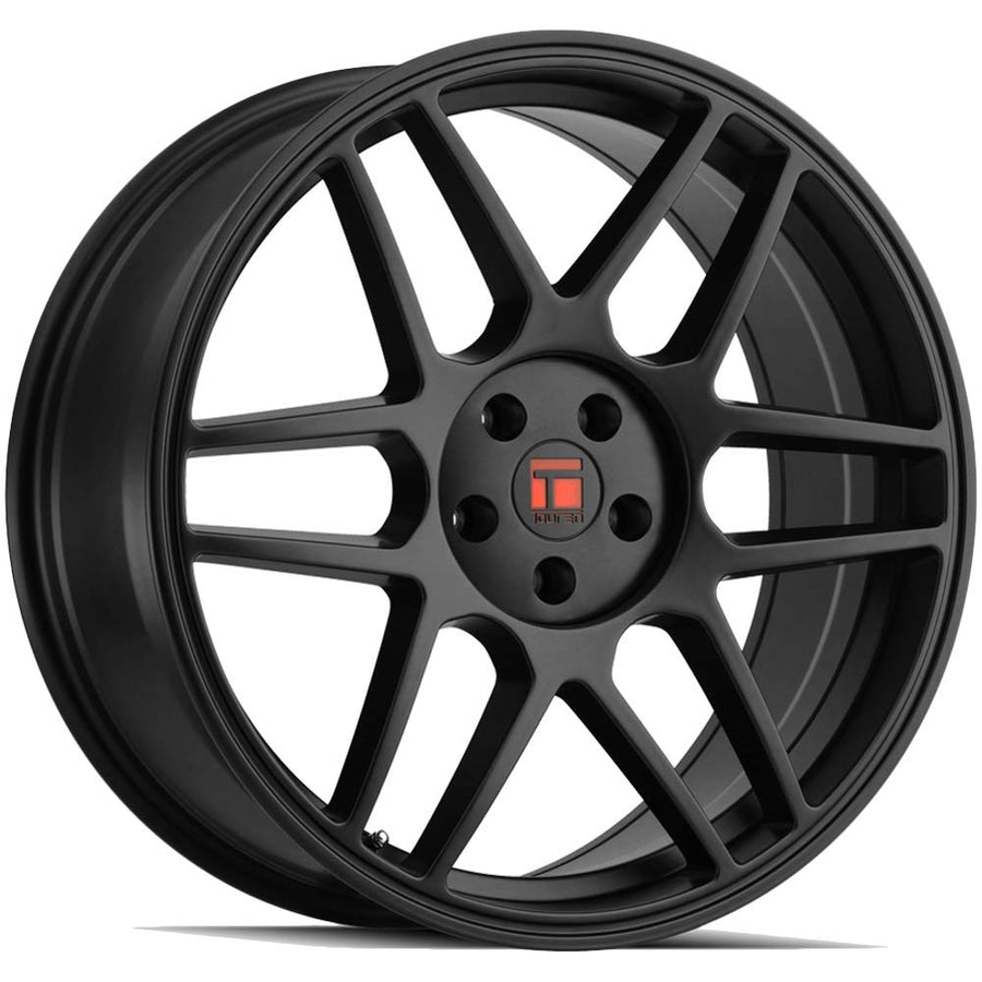 TR74 Touren Matte Black Wheel with Alloy Steel (20 x 8.5 inches /5 x 114 mm, 35 mm Offset)