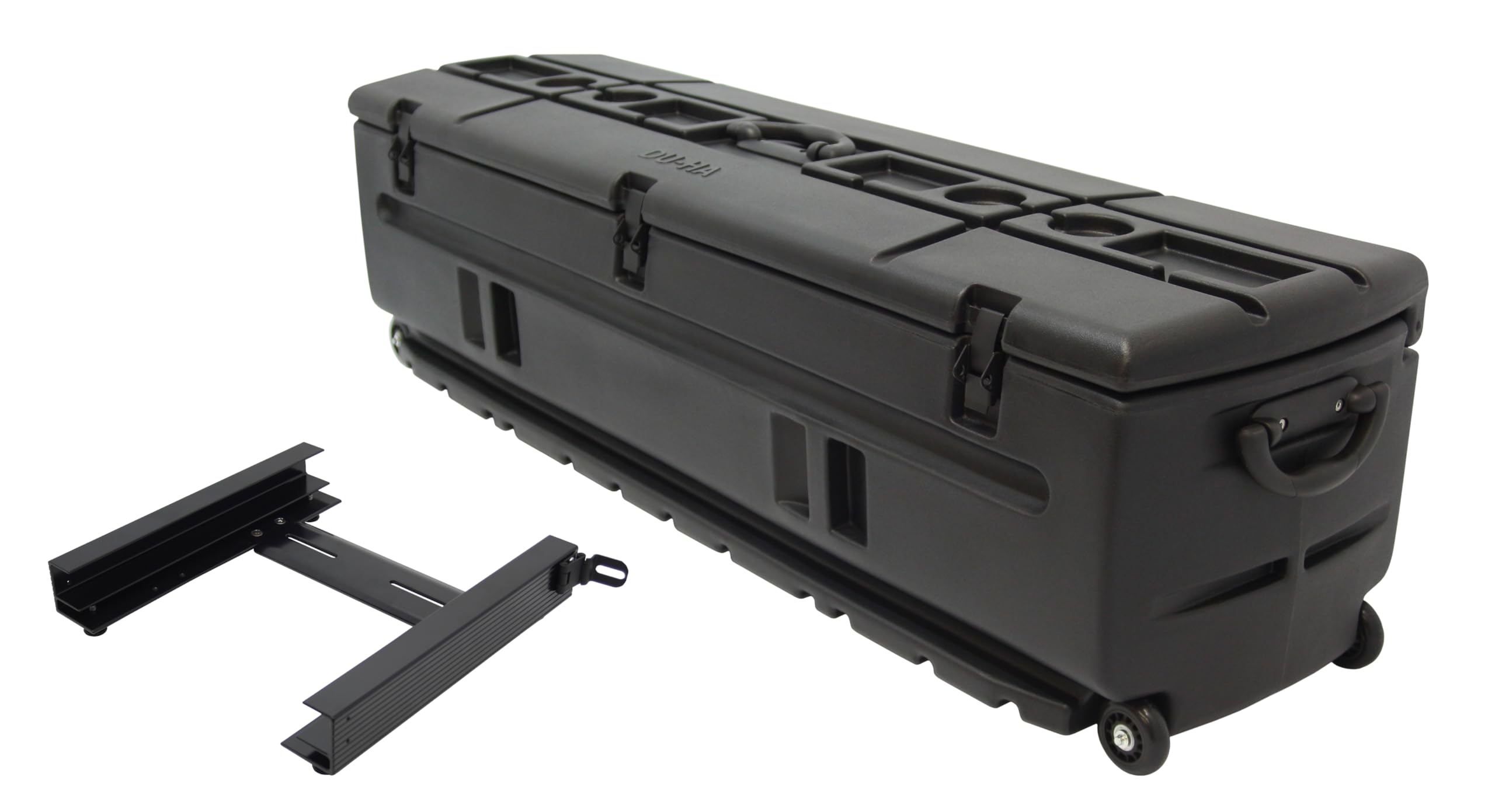DuHa 70114 Black Portable Truck Storage Box Compatible with Pickup Trucks, SUV, UTV, and More | 53 in x 15 in x 15 in | Includes Slide Bracket and Dividers