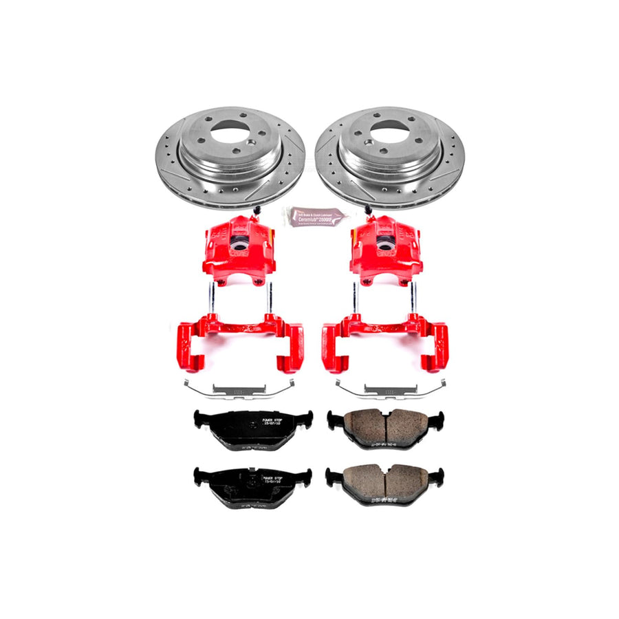 Power Stop 1-Click Performance Brake Kit with Caliper For BMW 325xi KC2970 2001-2005 [Model Specific]