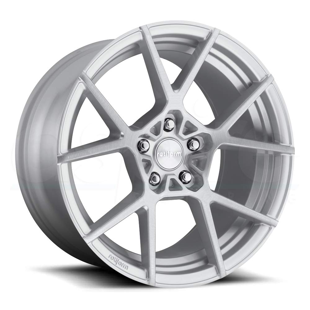 18x8.5 Rotiform kps 5x112 45et 66.56mm gloss silver brushed wheel