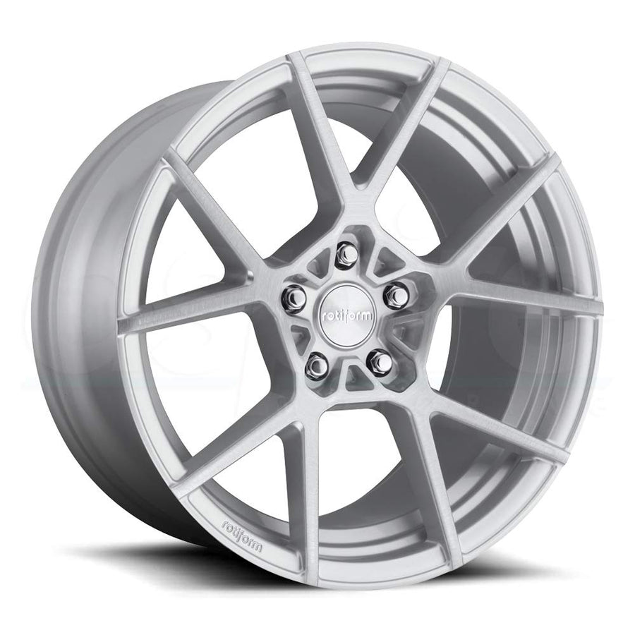 18x8.5 Rotiform kps 5x112 45et 66.56mm gloss silver brushed wheel