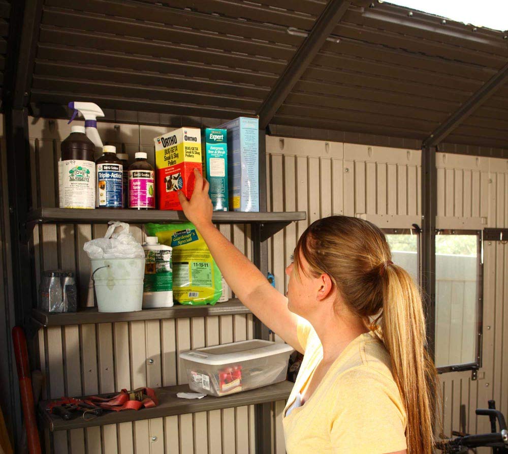Outdoor Storage Shed Lifetime 6433 with Windows, 11 by 11 Feet