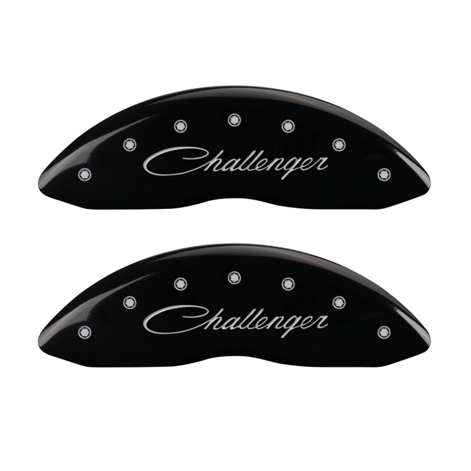 Dodge Caliper Covers MGP Caliper Covers 12088Sclrbk: Black, Challenger (Cursive) / Rt 4 Pack