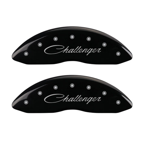 Dodge Caliper Covers MGP Caliper Covers 12088Sclrbk: Black, Challenger (Cursive) / Rt 4 Pack