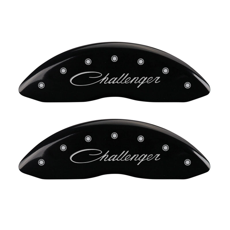 Dodge Caliper Covers MGP Caliper Covers 12088Sclrbk: Black, Challenger (Cursive) / Rt 4 Pack