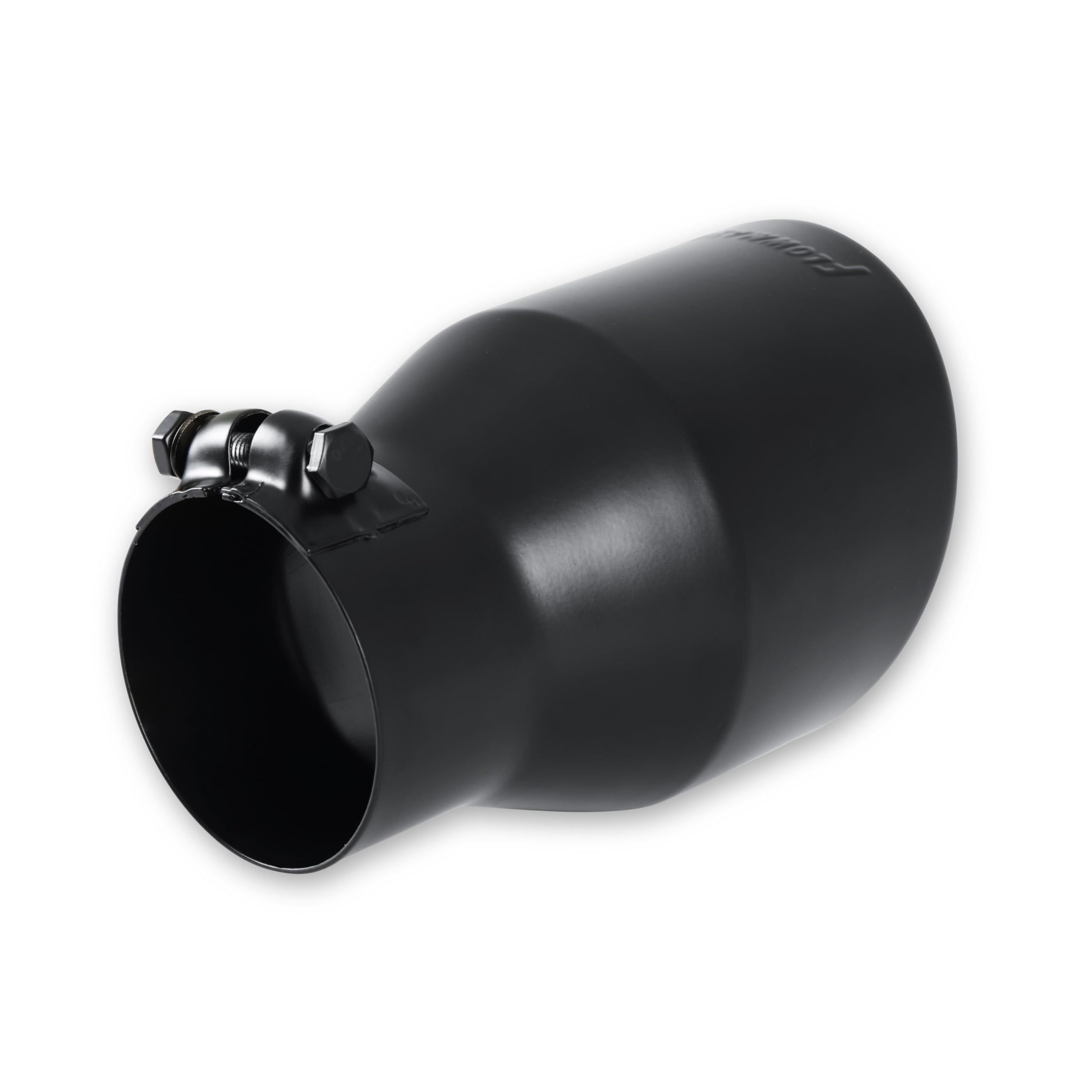 Flowmaster Exhaust Tip 15407B 4.5 Inch Angle Cut Black Ceramic Coated 304 Stainless Steel Fits 3 Inch Tubing 7 Inch Long - Clamp On - Sold Individually