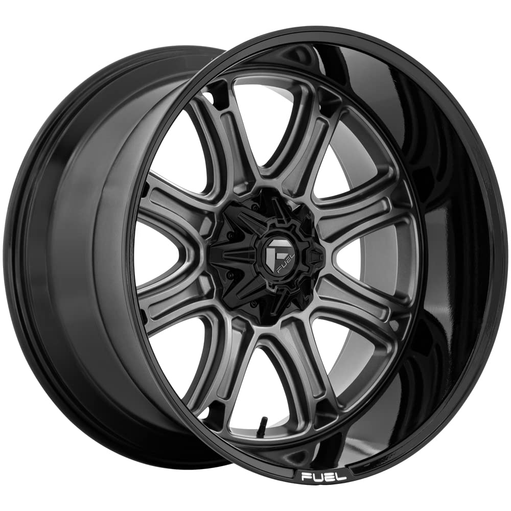DARKSTAR FUEL OFF-ROAD 24X12 6X135/5.5 4.77-44mm MATTE GUNMETAL WITH BLACK LIP - FC853AB24126744N