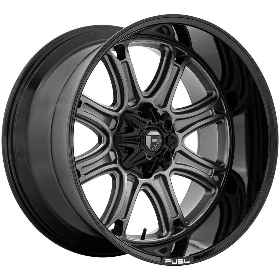 DARKSTAR FUEL OFF-ROAD 22X9 8X170 5.04 1mm MATTE GUNMETAL WITH BLACK LIP - FC853AB22908701