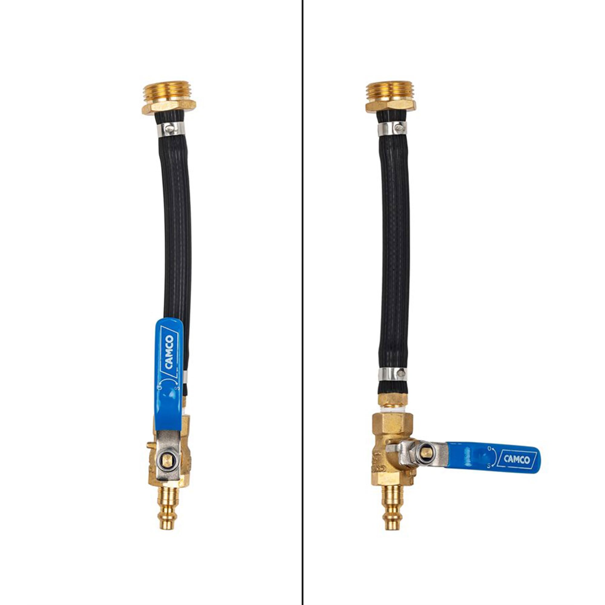 Camco Winterization RV Fresh Water Blow Out Hose with Ball Valve - Easy to Use & Features Double Brass Build - Essential RV Winterizing Tool - for Use with an Air Compressor (36170)