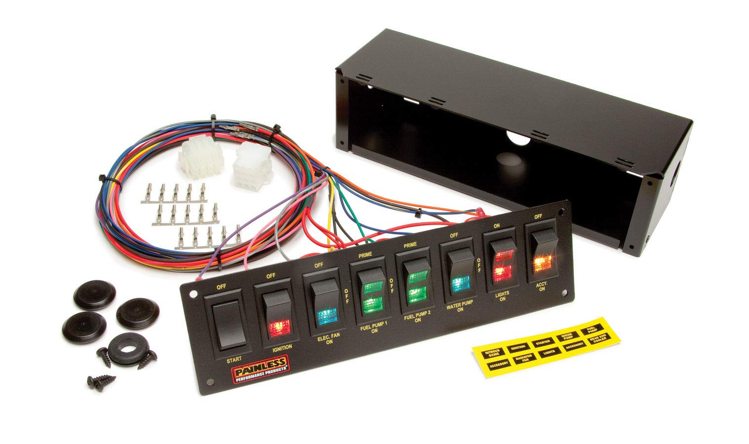 50202 Painless Performance Roll Bar Mount 8-Switch Panel & Box for use with 50001 Harness