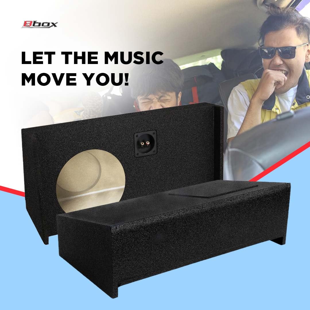 Bbox 10 Inch Single Sealed Spayliner Subwoofer Enclosure - Accu-Tuned Subwoofer Boxes & Sealed Enclosures - Subwoofer Box Audio Quality, Sound & Bass - Fits 2009-2018 Ford F150 Super Crew/Super Cab