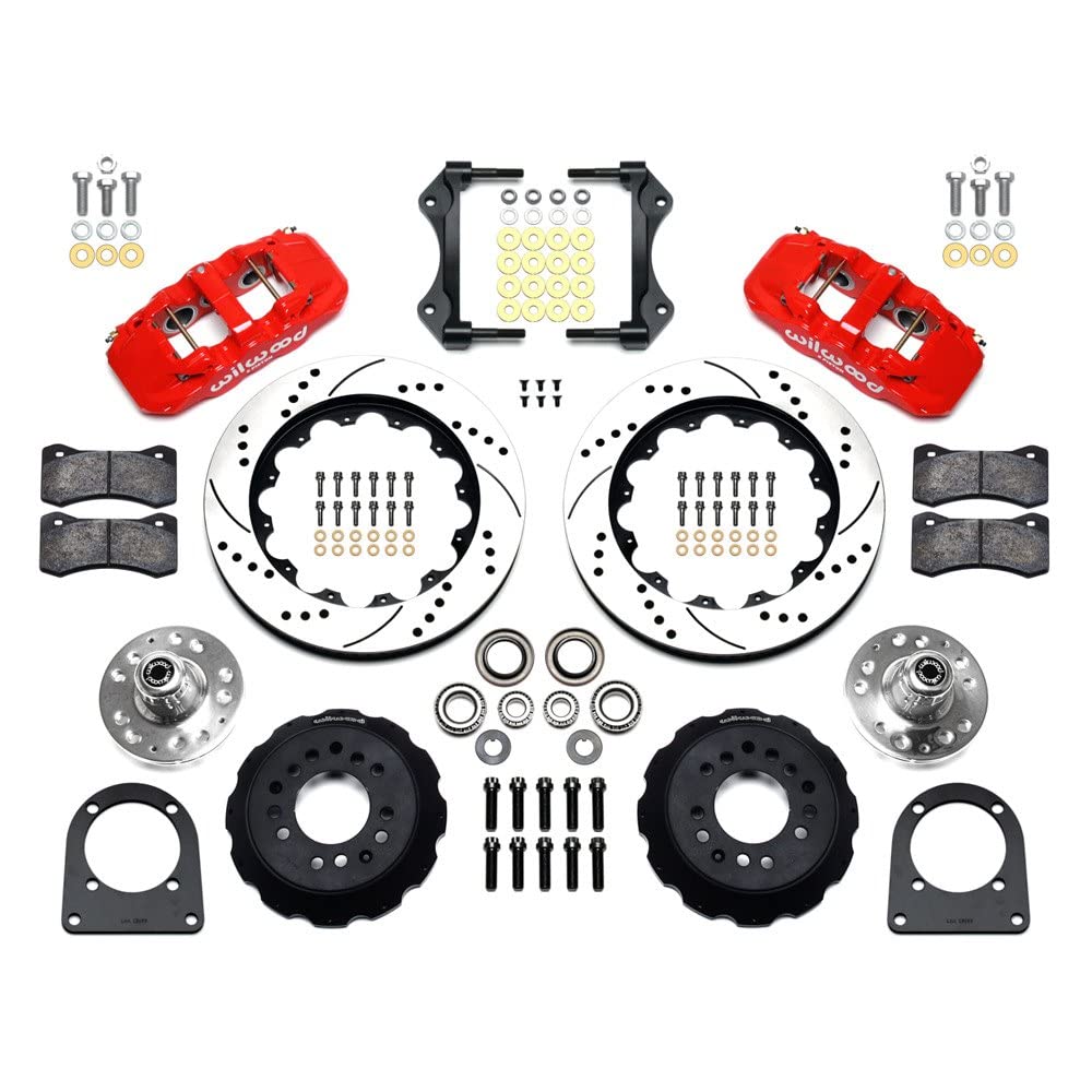 Front Hub Kit AERO6, 14.00", Drill, Red