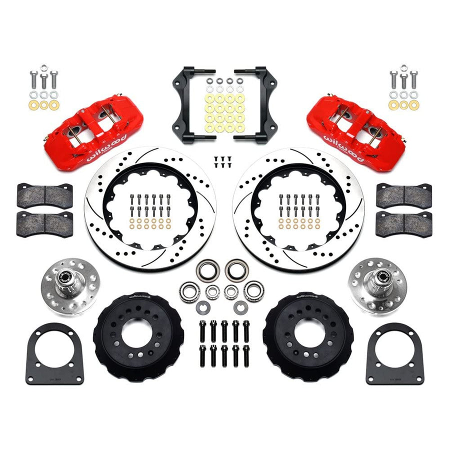 Front Hub Kit AERO6, 14.00", Drill, Red