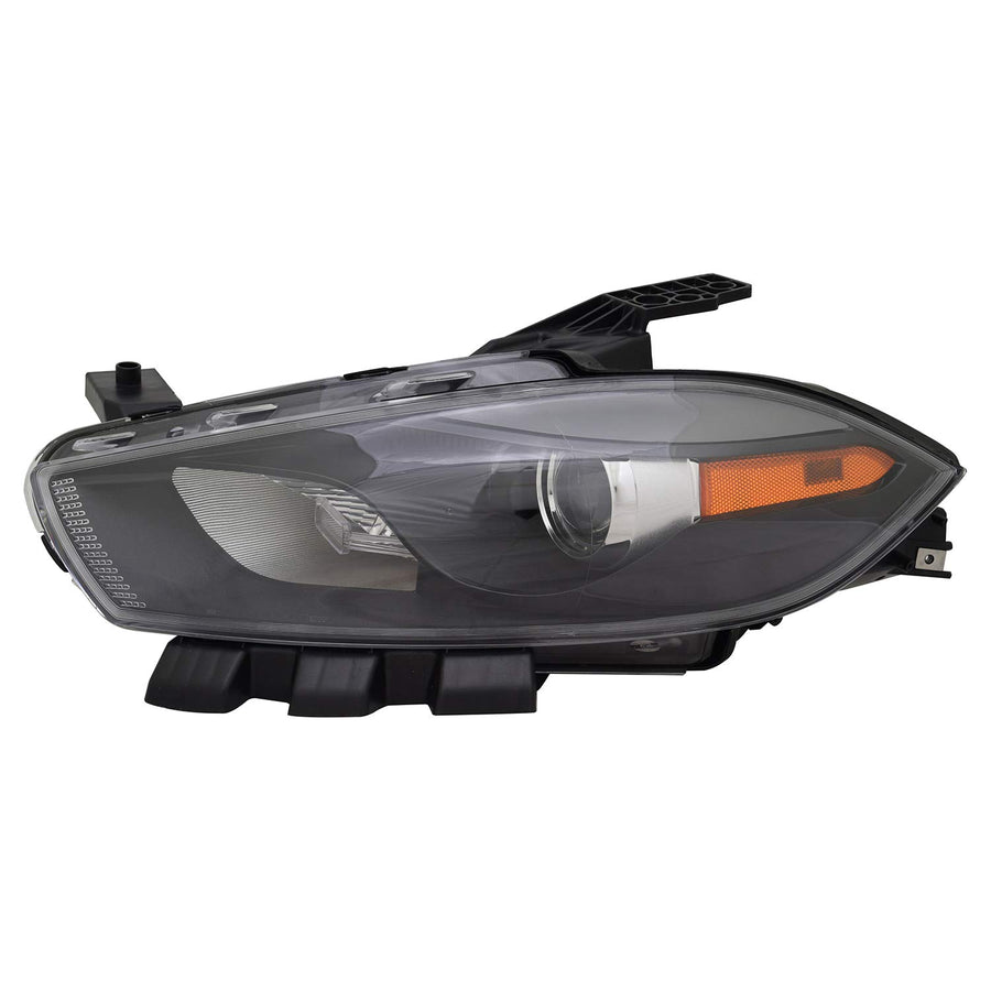 Left TYC Headlight Assembly Compatible with 2013-2015 Dodge Dart