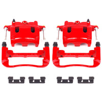 Power Stop S2982 Front Pair of High-Temp Red Powder Coated Calipers