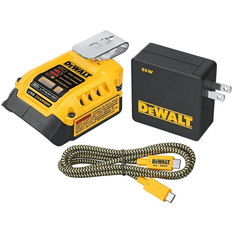Battery Charger DEWALT and USB Wall Charging Kit (DCB094K)