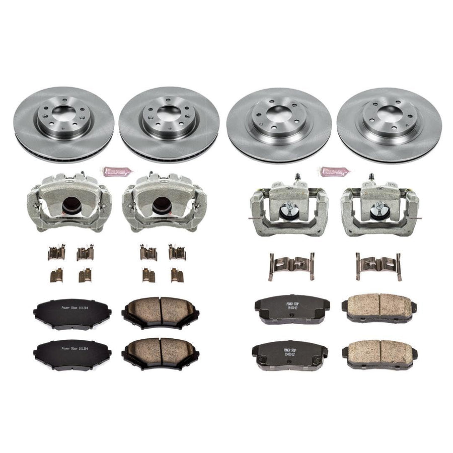 Power Stop KCOE2725 1-Click Autospecialty OE Replacement Brake Kit with Calipers For Mazda RX-8 2004-2008 [Model Specific]