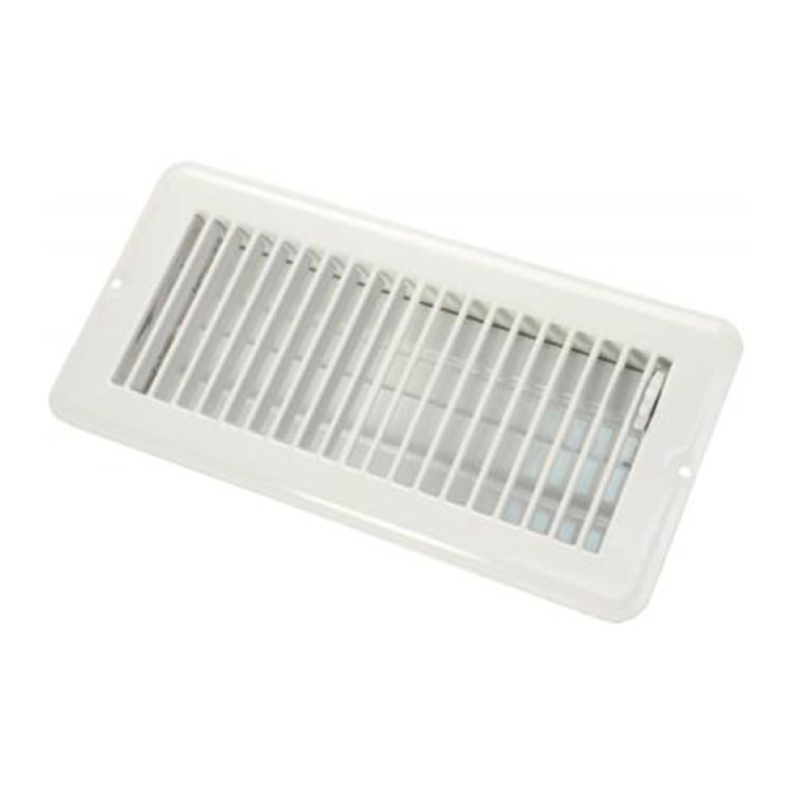 Dampered JR Products Floor Register - 4" x 10", White
