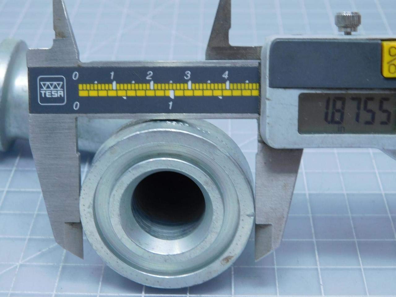 GlobalSpiral Couplings Gates 16GS-16FLC90-074, Caterpillar Style O-Ring Flange, Zinc Plated Carbon Steel, 5.16", 90° Bent Tube, 1" ID