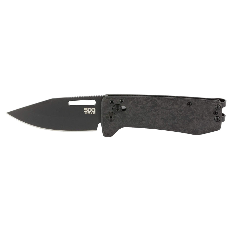 Ultra SOG XR XHP Lightweight Slim 6.5mm Folding Knife | CRYO CTS XHP Stainless Steel Blade and Carbon Fiber Handle, XR Lock