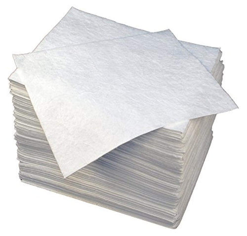 15" x 18" Medium Weight Buffalo Industries (90904) Meltblown Oil-Only Sorbent Pad, (Pack of 100)