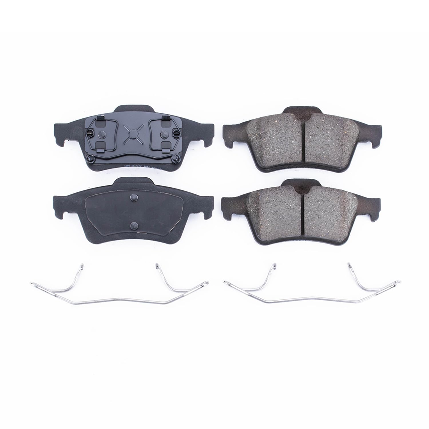 Power Stop Brake Kit Front For Mazda 3 2004-05 |5 2006-07 |Volvo S40 2005 |V50 2005 - Ceramic Brake Pads With Installation Hardware, 17-973
