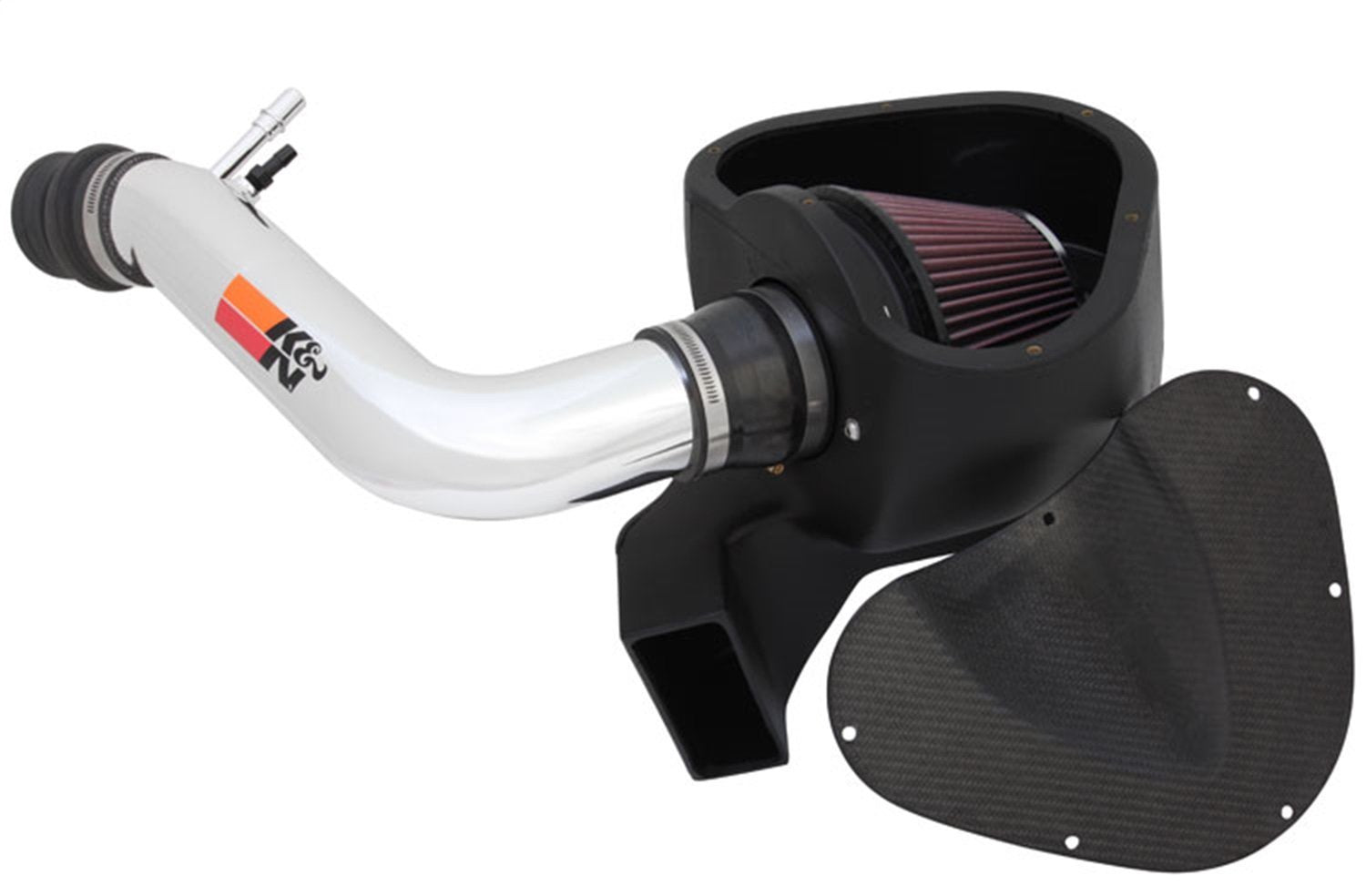 Cold Air Intake System K&N: High-Flow Air Filter, Increase Performance & Acceleration: Compatible with 2011-2014 Ford: Mustang, 69-3529TP