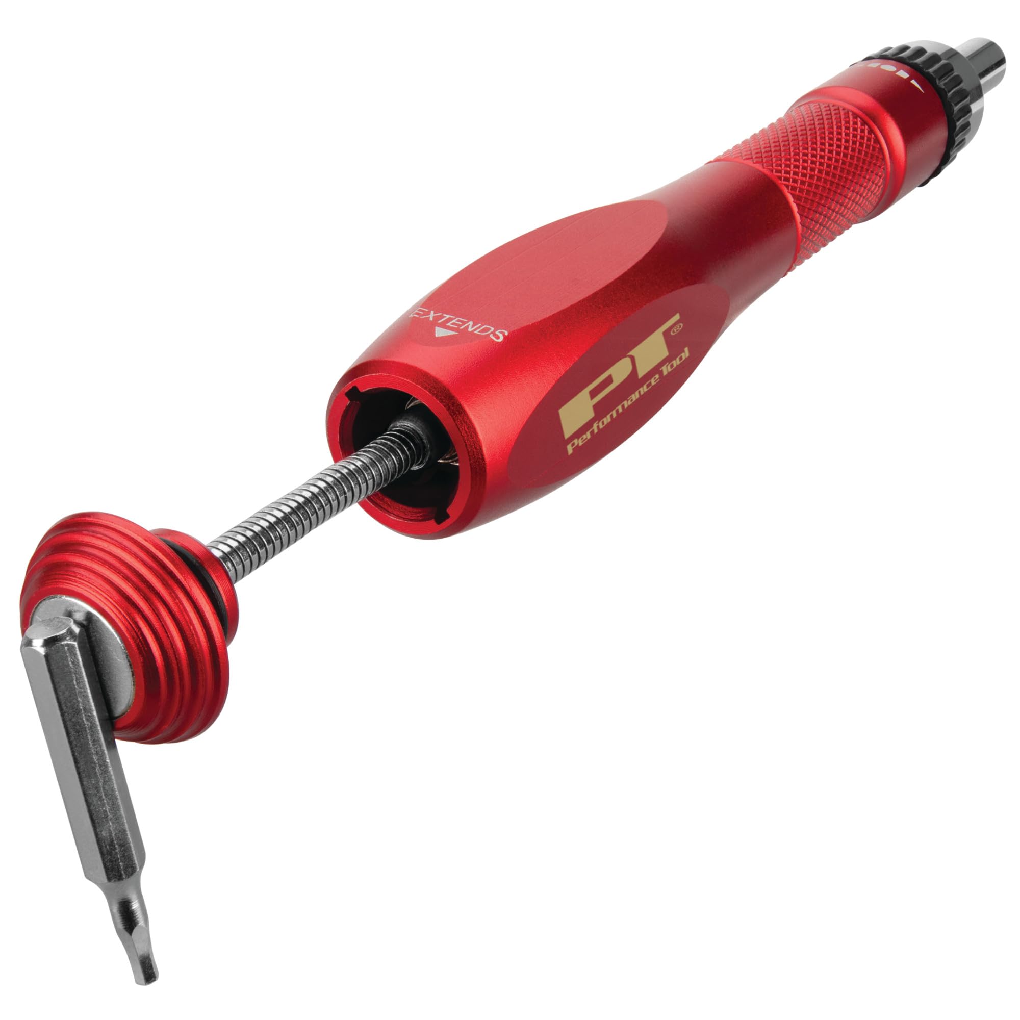 26 Pc. Performance Tool W495 Precision Driver/Pickup Tool Set, Anodized Aluminum, Extends over 12 Inches, Flexible Neck, Ratcheting Mechanism