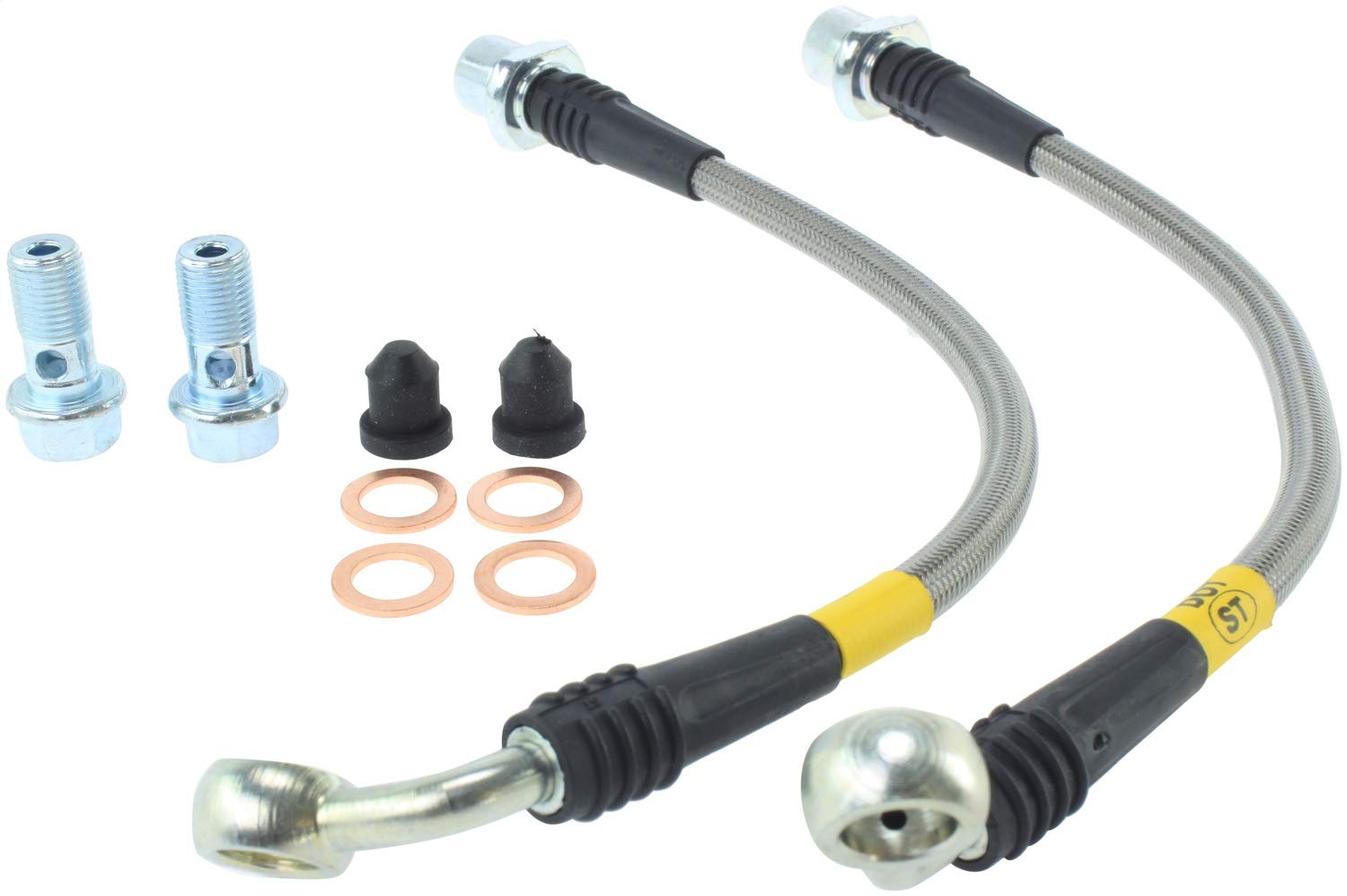 Stainless Steel Braided Brake Hose Kit StopTech 950.44507 Rear Stainless Steel Braided Brake Hose Kit