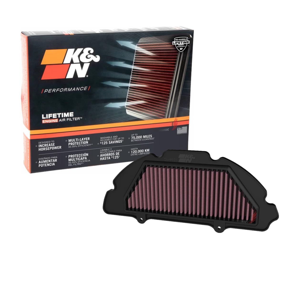 Replacement K&N Air Filter compatible with Suzuki GSX-S950 & GSX-S1000(S/GT) 2022- (SU-9921)