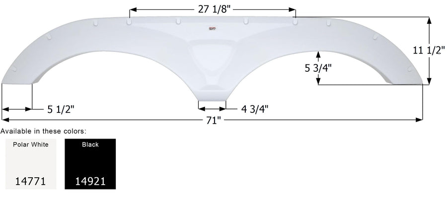 Fender Skirt ICON 14921, Tandem, Palomino, FS4771, Black