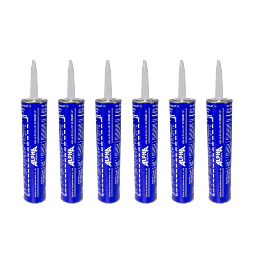 Alpha Systems N1021, 862144 High Solids Low V.O.C. Self-Leveling Sealant-11 oz. Tube, White (Qty 6)