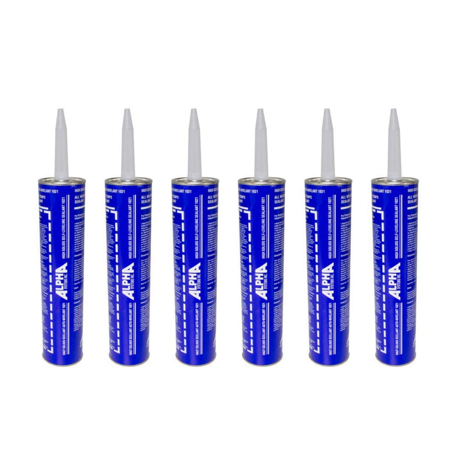 Alpha Systems N1021, 862144 High Solids Low V.O.C. Self-Leveling Sealant-11 oz. Tube, White (Qty 6)