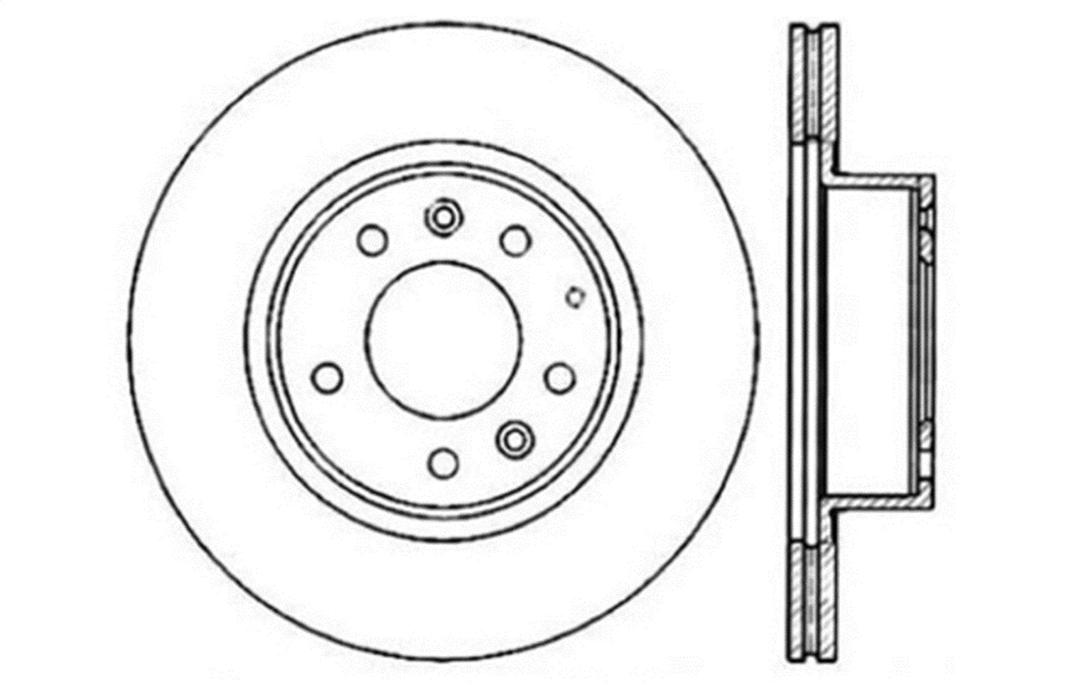 Sport Drilled/Slotted Brake Rotor StopTech 127.45051L (Front Left), 1 Pack