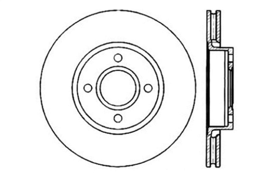 Sport Drilled/Slotted Brake Rotor StopTech 127.61056L (Front Left), 1 Pack