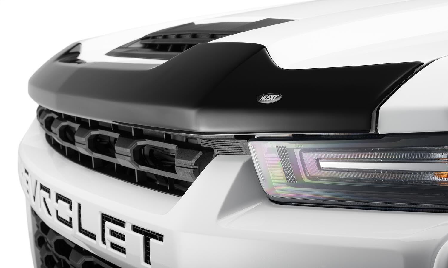 Aeroskin Husky Liners Hood Protector | Fits 2020-2025 GMC Sierra 2500 HD, 3500 HD | Low Profile Deflector/Bug Shield - 1 pc., Smoke | 2842185