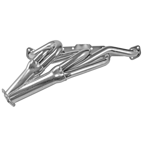 Single Outlet High Performance 6 Cylinder Headers in Plated Nickel, Compatible with 1964-1973 Ford Mustang, Model C3OZ-9430-H1