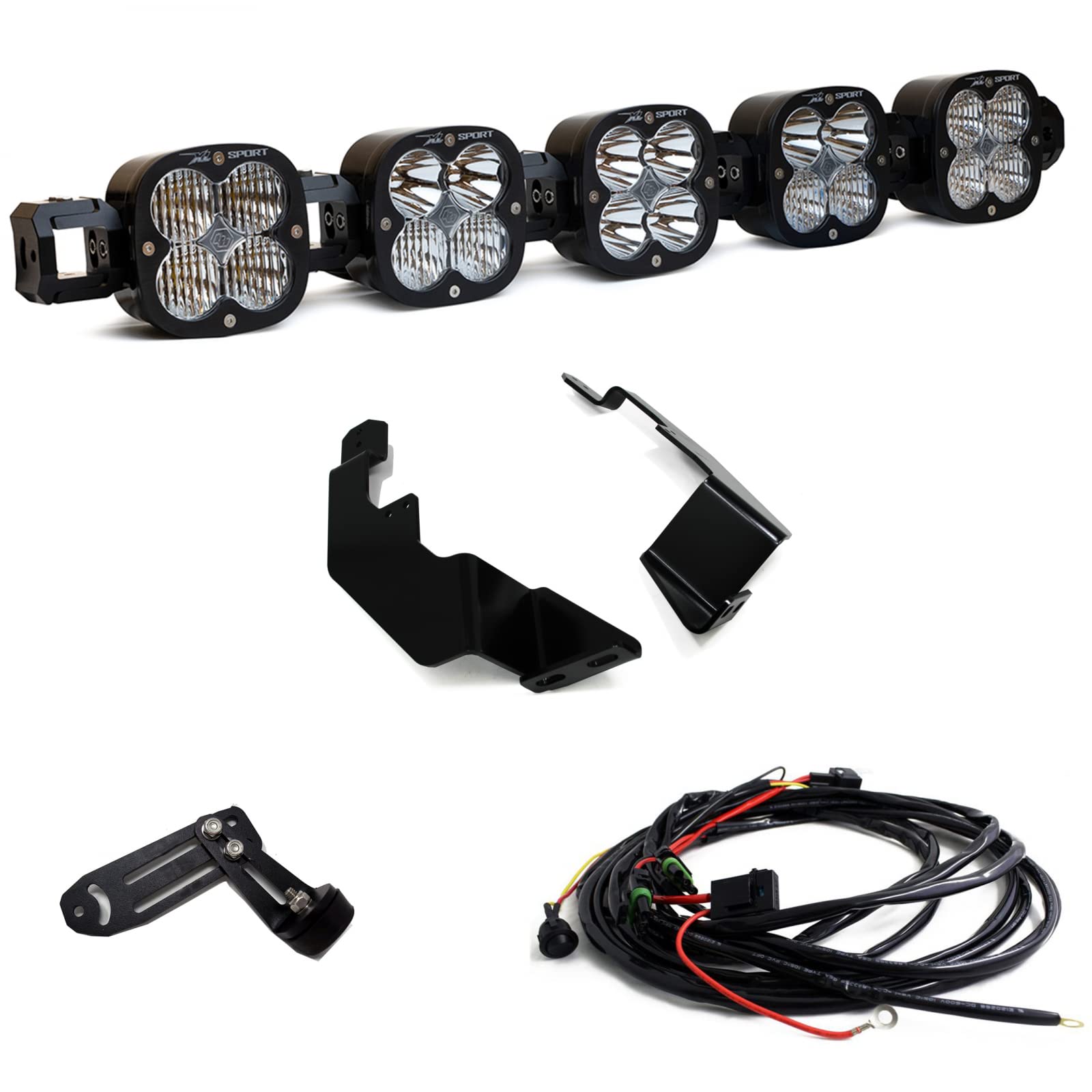 Baja Designs Sport Linkable XL Bumper LED Light Kit for Toyota Tacomoa 2016-21 Trucks (Multi-Pattern Clear Lens)