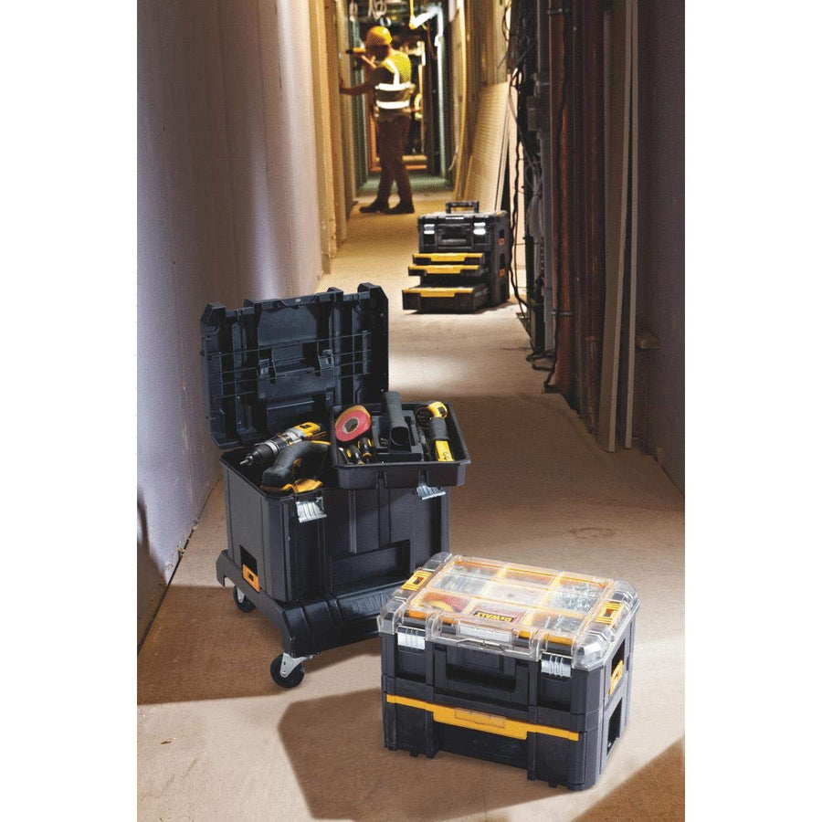 Tool Storage DEWALT Organizer Cart, Use With TSTAK System, Heavy Duty Wheels for Rolling, Organizer for Jobsites (DWST17889)