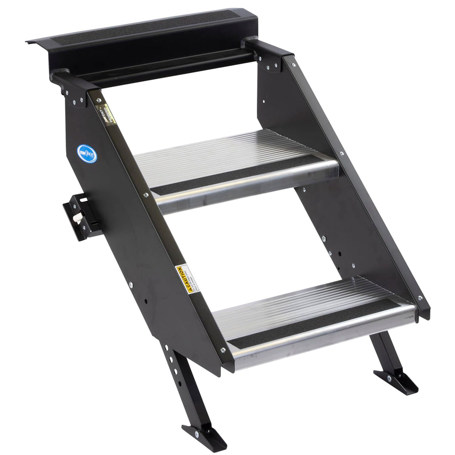 StepAbove MORryde STP-201 Fold-Up RV Entry Step - 2-Step (9" Step Rise), Fits 24" Door Width