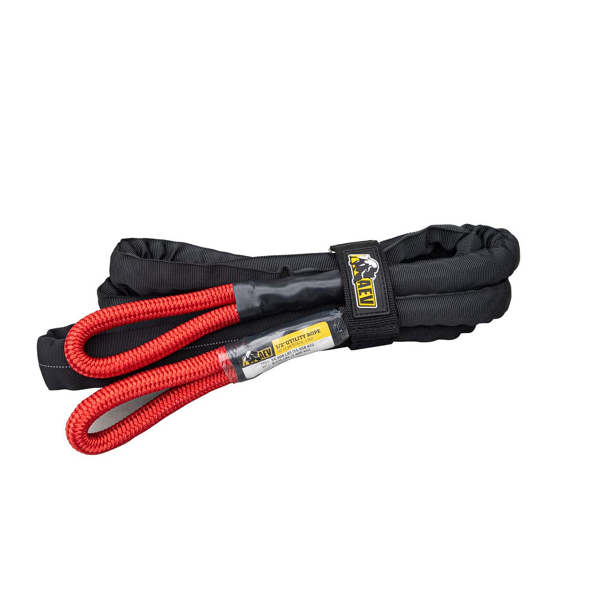 Full-Size AEV Expedition Recovery Kit for Full Size Trucks & SUVs Includes 4" Recovery Strap + Kinetic Recovery Rope + Winch Extension Rope + Snatch Block + 1/2" Soft Shackles + More