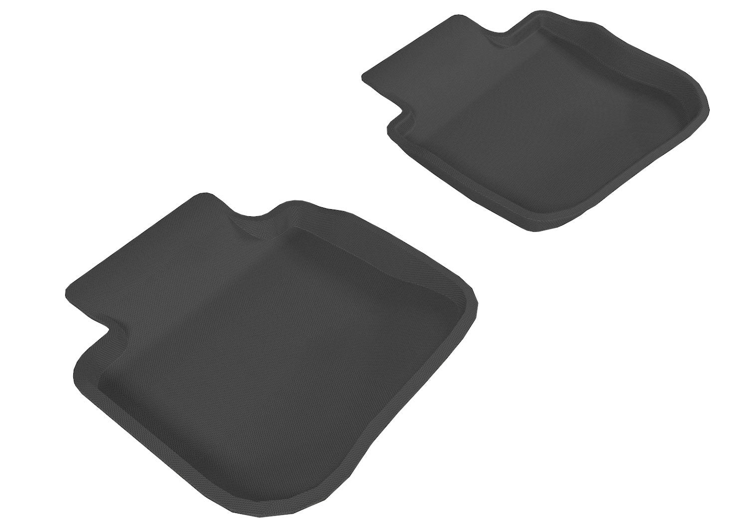 3D MAXpider Custom Fit Second Row All-Weather Floor Mat for Select Subaru Legacy/Outback Models - Kagu Rubber (Black)