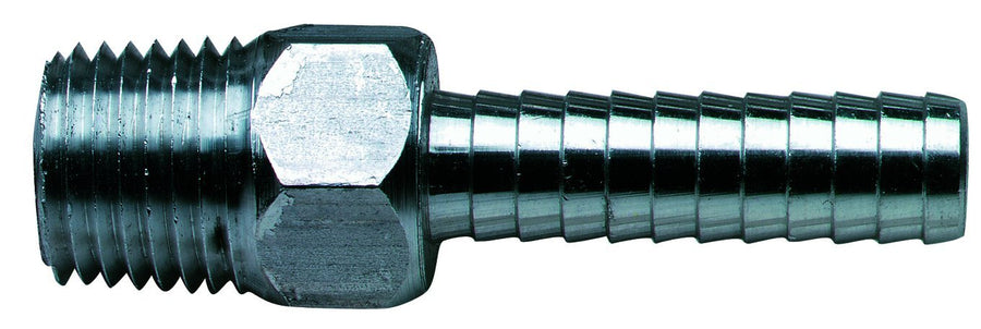 Marine Moeller Aluminum Fuel Line Hose Barb (3/8" NPT x 3/8")